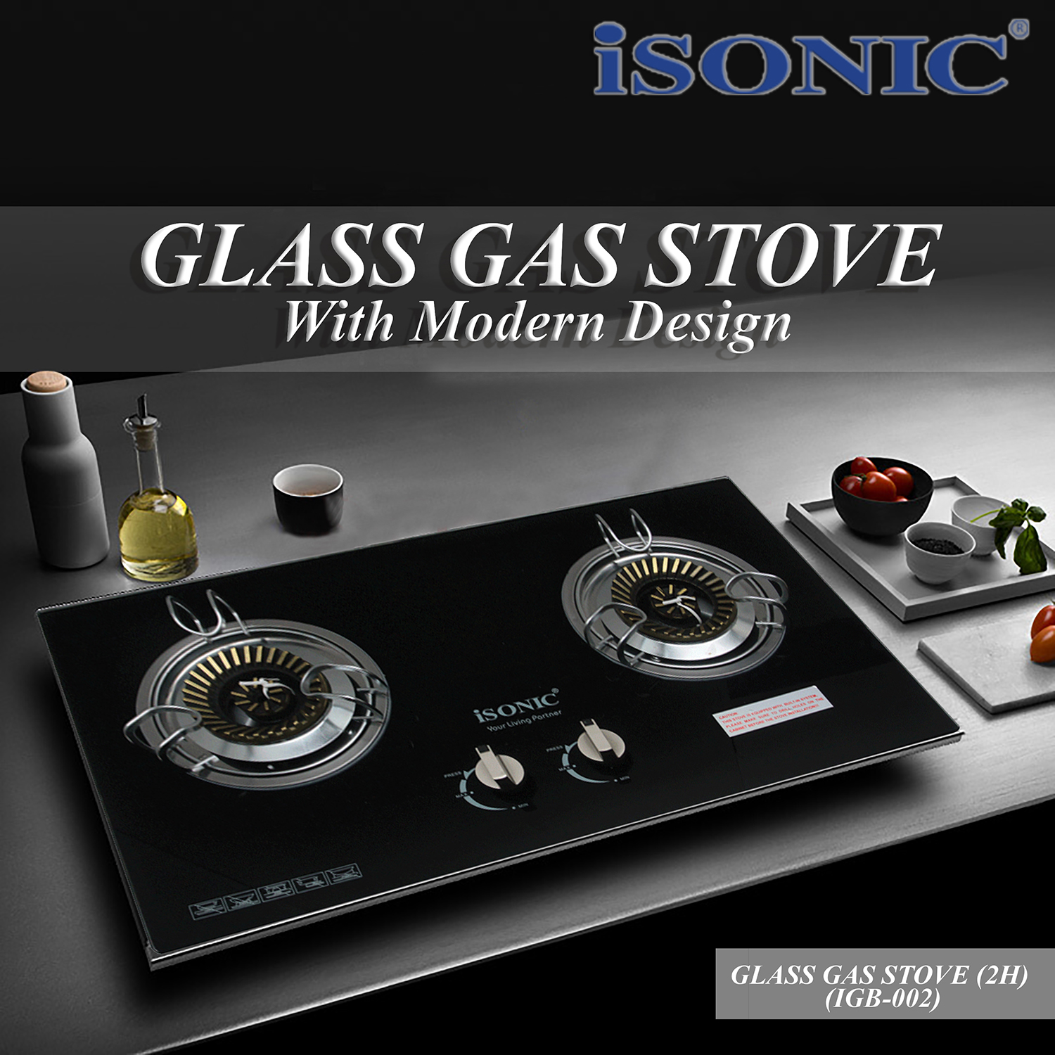 Isonic gas top stove
